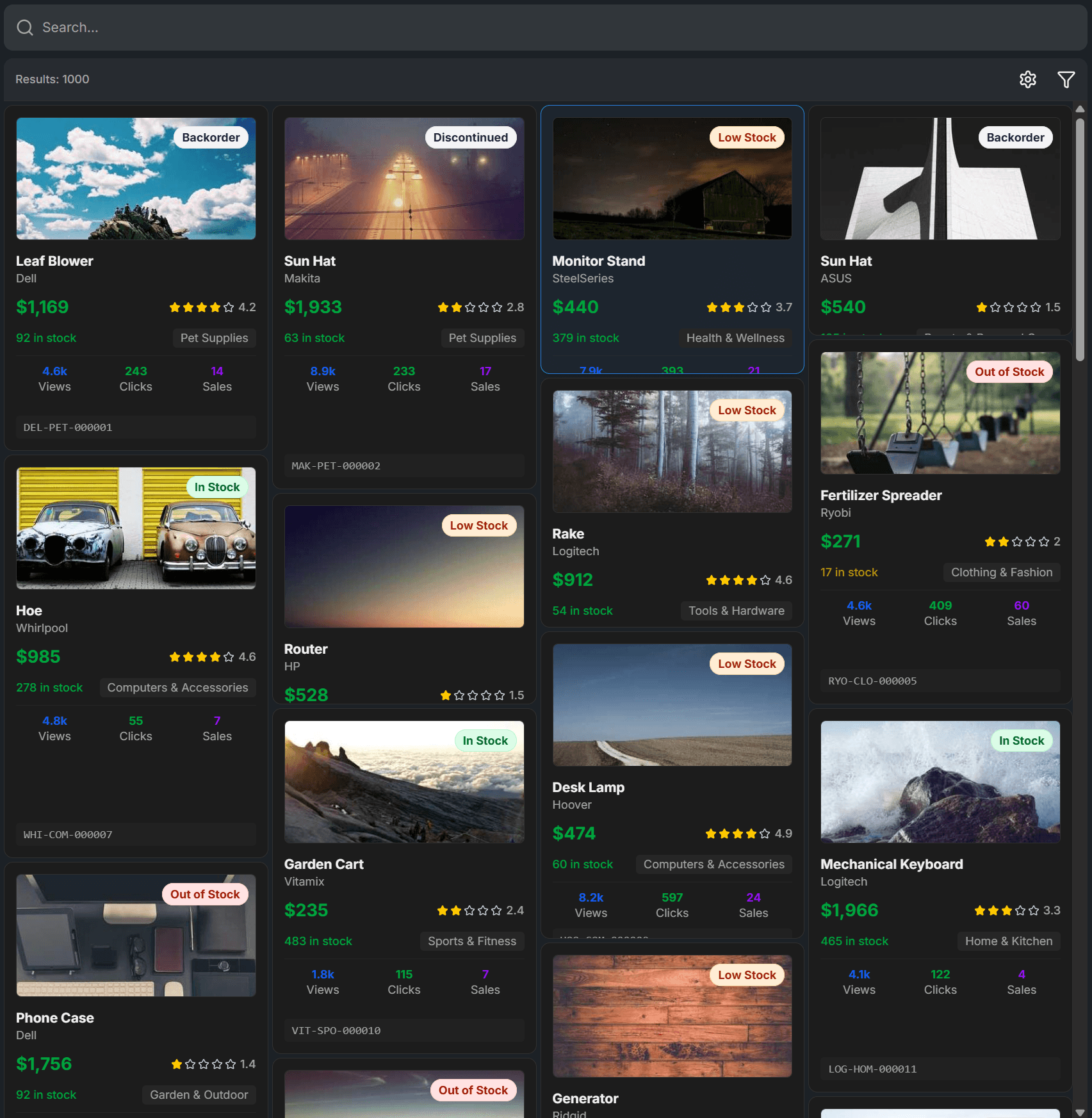 Masonry layout example